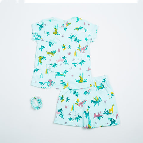 Pijama para bebé niña en tela suave color verde