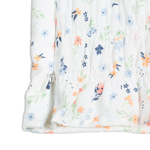 Blusa para niña en popelina color marfil