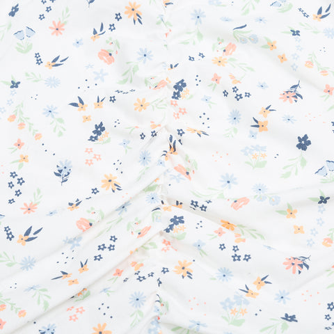 Blusa para niña en popelina color marfil