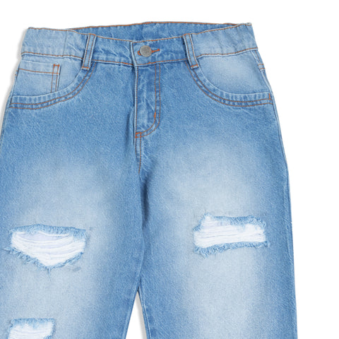 Jean Bota Recta Para Niño En Denim Color Índigo