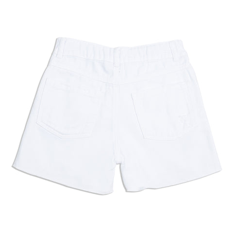Short para niña en algodón color blanco