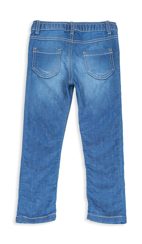 Jean Estilo Jeggings Para Bebé Niña Color Índigo