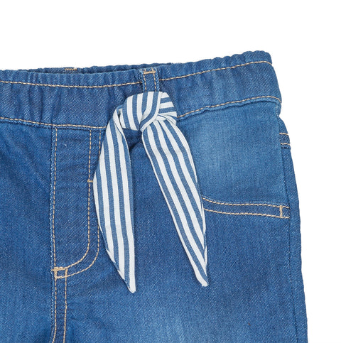 Jean Estilo Jeggings Para Bebé Niña Color Índigo