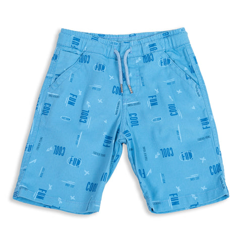 Bermuda para bebé niño en drill color azul