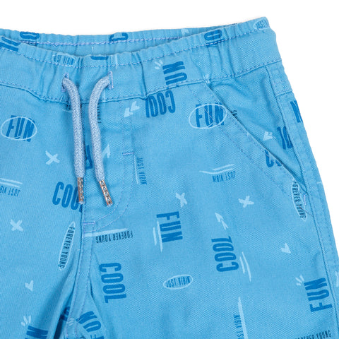 Bermuda para bebé niño en drill color azul
