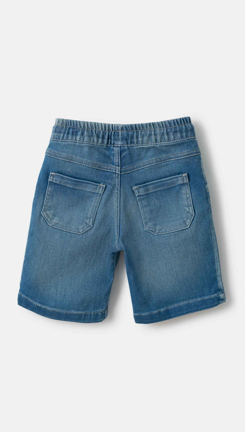 Bermuda para bebé niño en denim color índigo