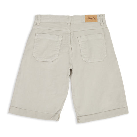 Bermuda para niño en twill color arena