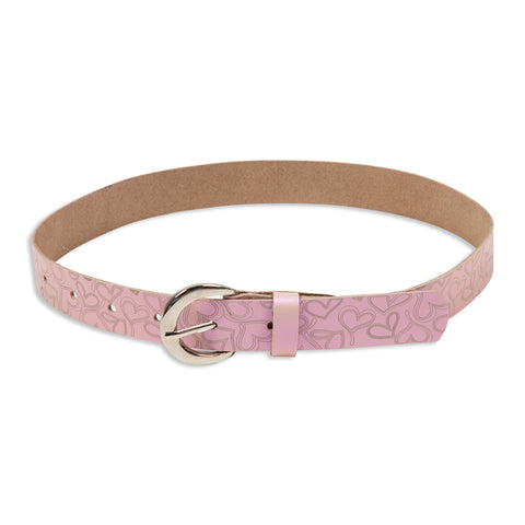Correa para niña en cuero color rosado