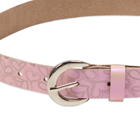 Correa para niña en cuero color rosado