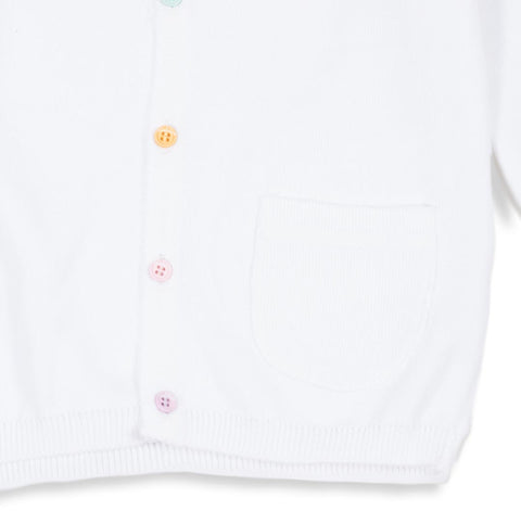 Buso Tejido Para Bebe Niña Color Blanco