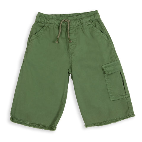 Bermuda para niño en algodón color verde