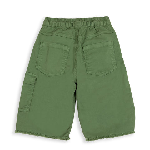 Bermuda para niño en algodón color verde