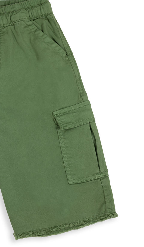 Bermuda para niño en algodón color verde