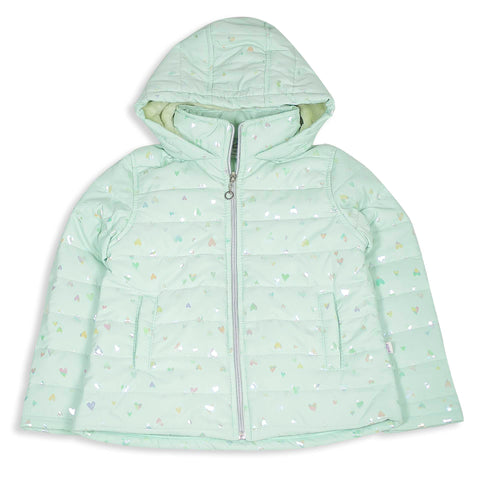 Chaqueta Acolchada Para Bebé Niña Color Verde Manzana
