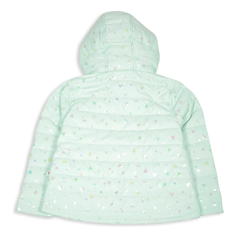 Chaqueta Acolchada Para Bebé Niña Color Verde Manzana