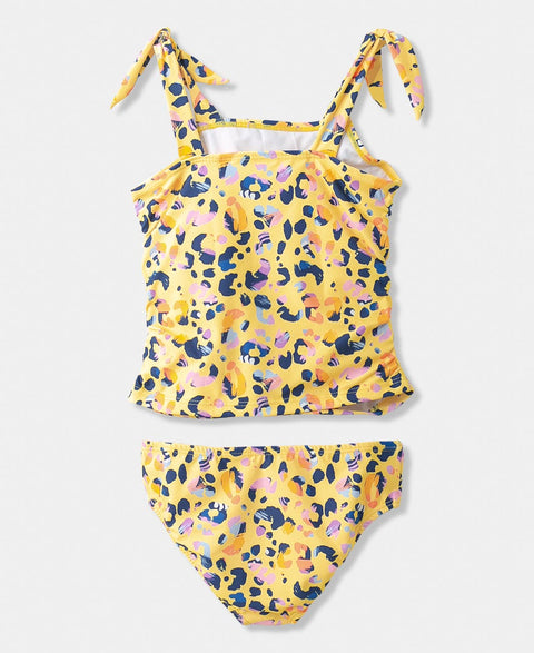 Vestido De Baño Para Niña En Licra Color Amarillo