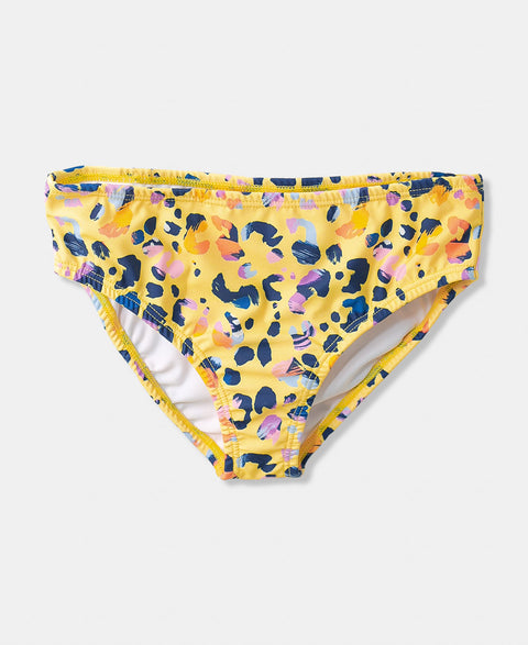 Vestido De Baño Para Niña En Licra Color Amarillo