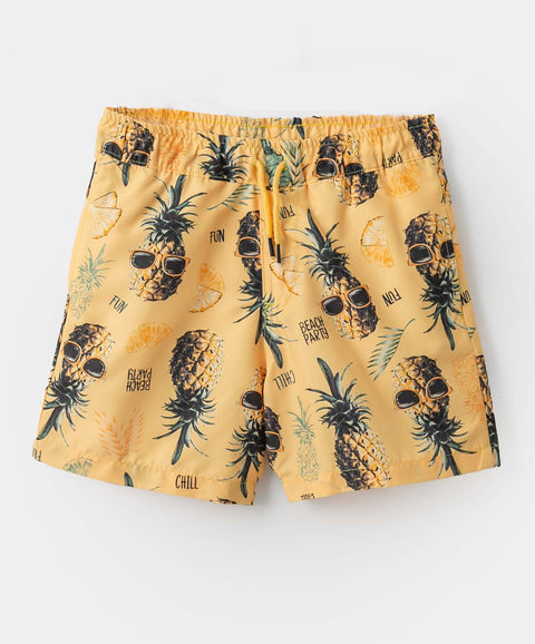 Bermuda de playa para niño en nautical color amarillo