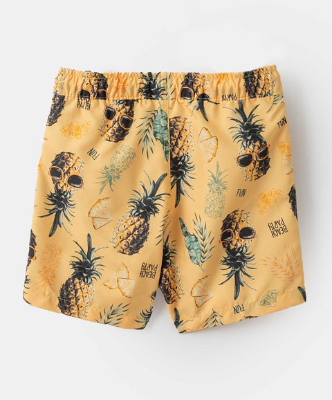 Bermuda de playa para niño en nautical color amarillo