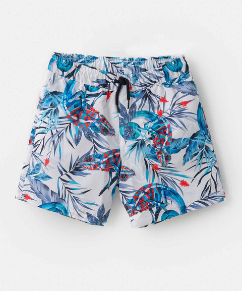 Bermuda de playa para niño en nautical color blanco