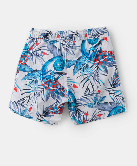 Bermuda de playa para niño en nautical color blanco