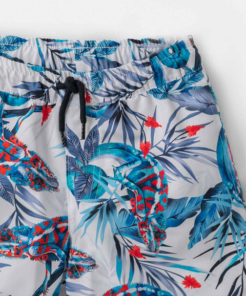 Bermuda de playa para niño en nautical color blanco