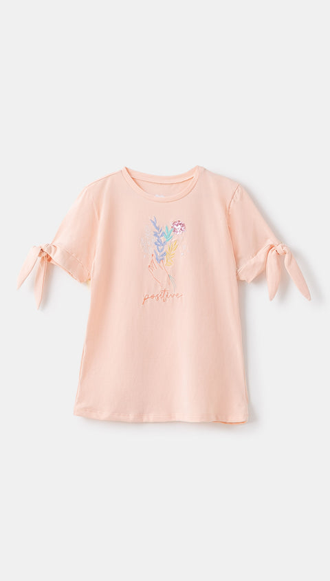 Camiseta para niño en licra color salmón