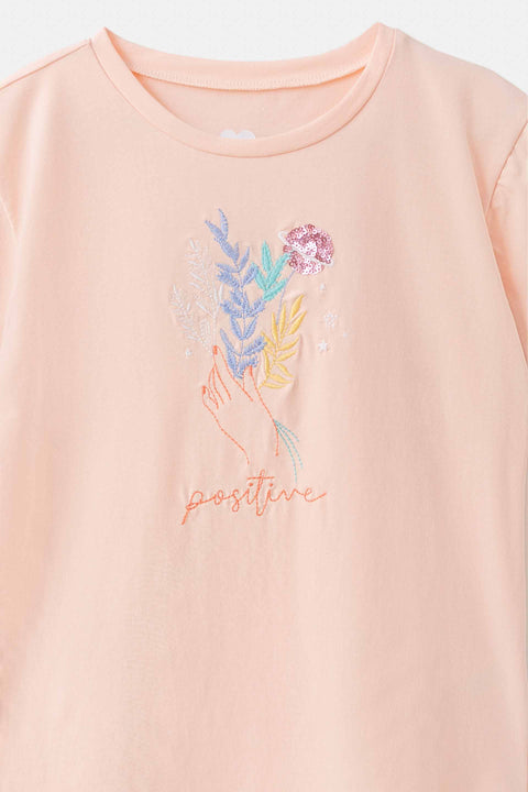 Camiseta para niño en licra color salmón