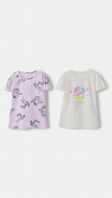 Camiseta x 2 bebé niña