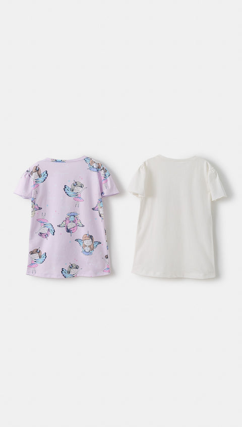 Camiseta x 2 bebé niña