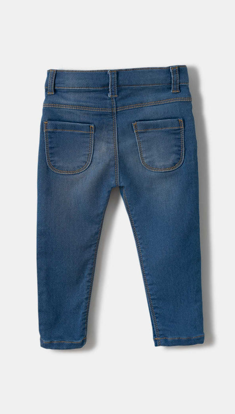Jean Bota Recta Para Recién Nacida Color Índigo