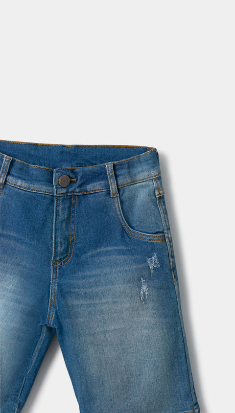 Bermuda Casual Para Niño En Denim Color Índigo