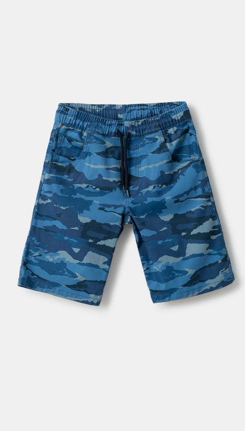 Bermuda para niño en algodón color azul navy