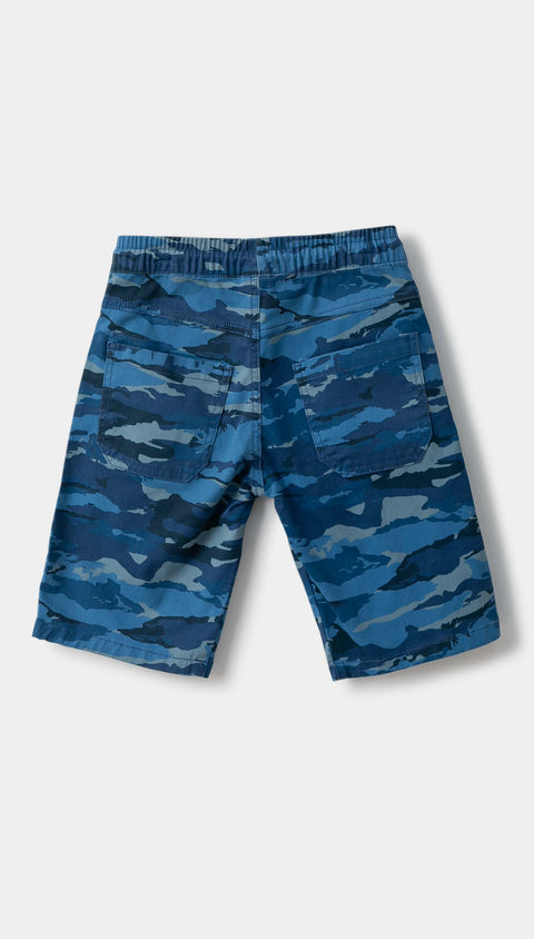 Bermuda para niño en algodón color azul navy