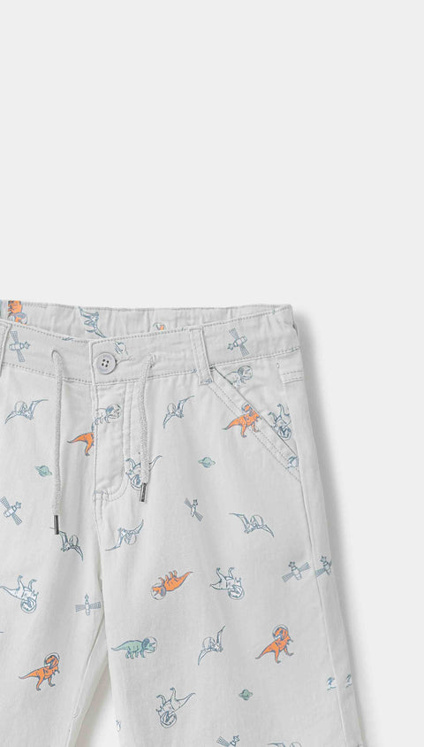 Bermuda para niño en twill color gris