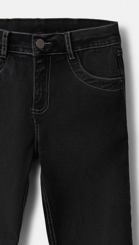 Jean Bota Recta Para Niño Color Índigo En Onyx Black
