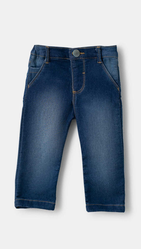 Jean Casual Para Recién Nacida Color Índigo