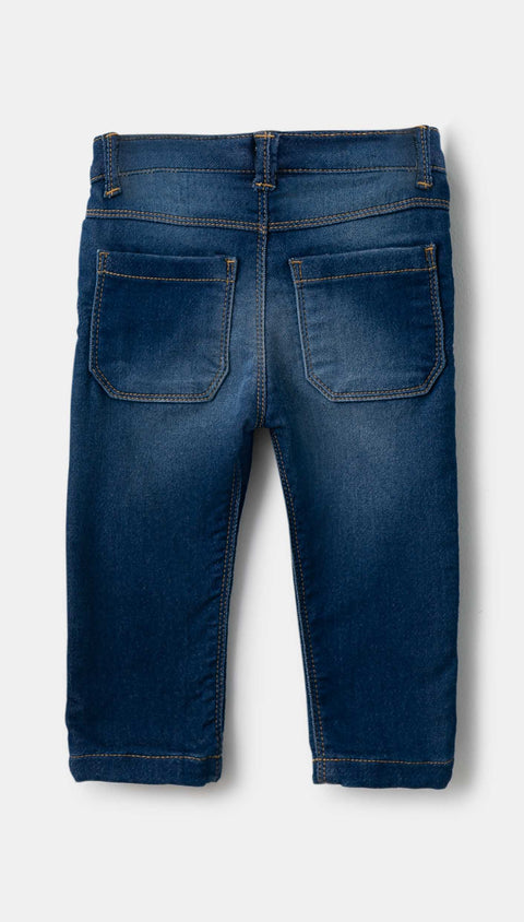 Jean Casual Para Recién Nacida Color Índigo