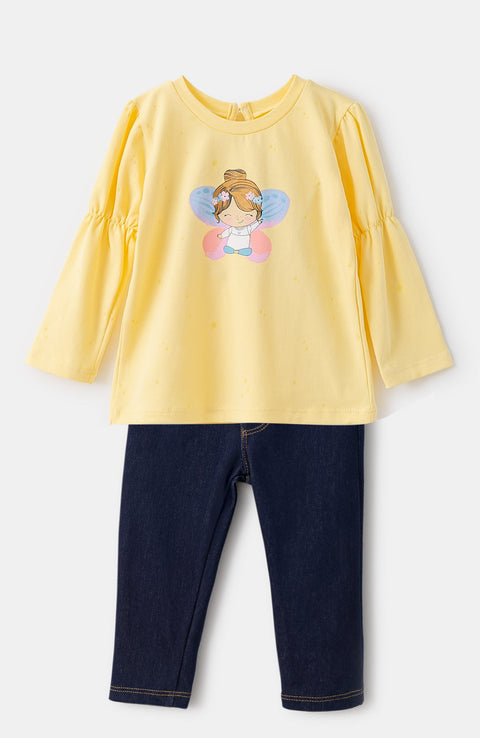 Conjunto manga corta para recién nacida