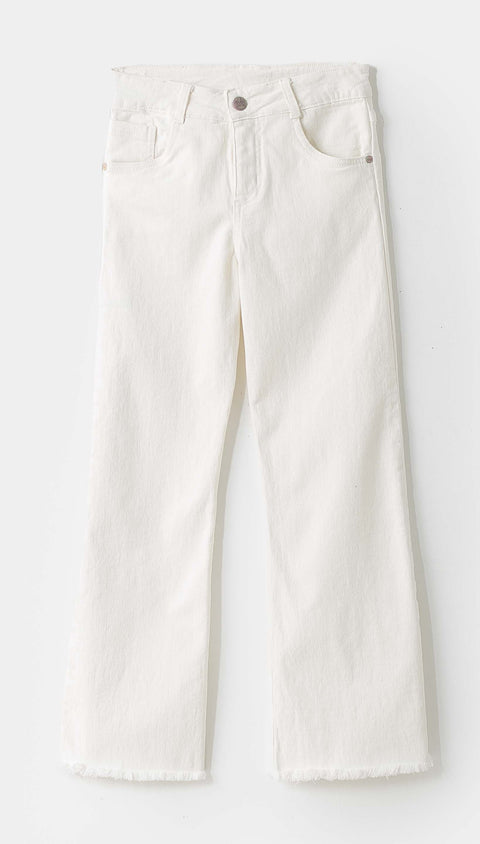 Pantalón Para Niña Color Crudo