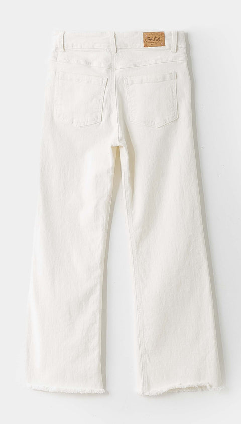 Pantalón Para Niña Color Crudo