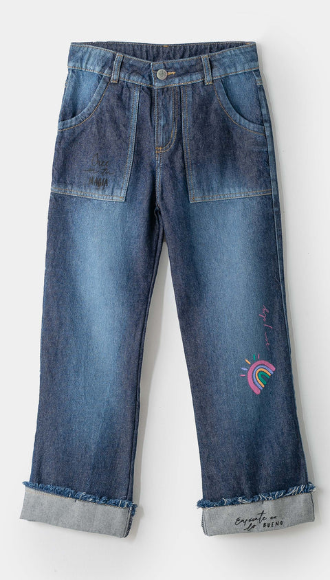 Jean Para Niña Color Índigo