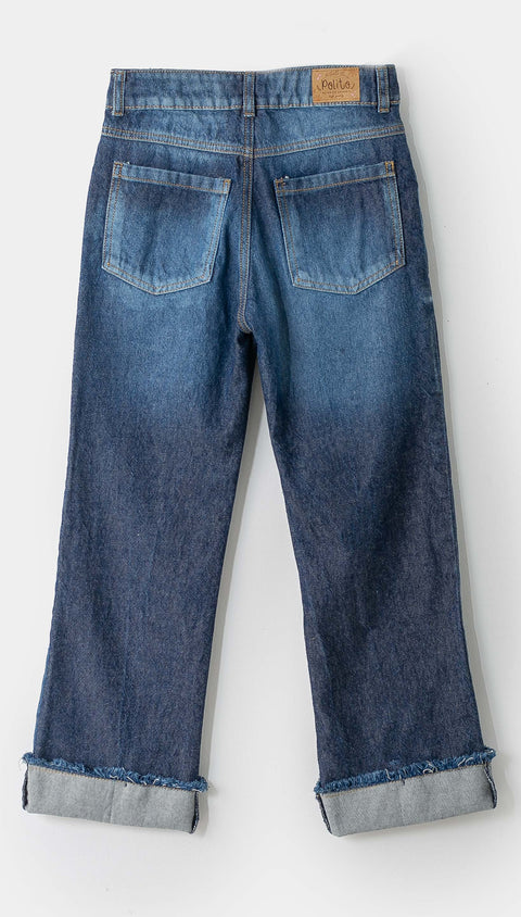 Jean Para Niña Color Índigo