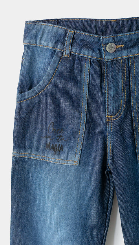 Jean Para Niña Color Índigo