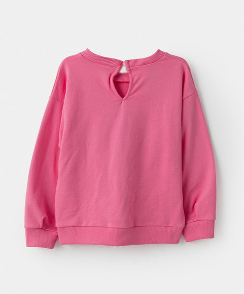 Buzo para bebé niña en burda color fucsia