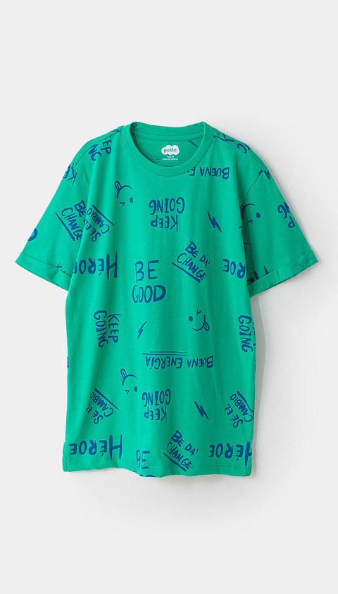 Camiseta para niño en tela suave color verde
