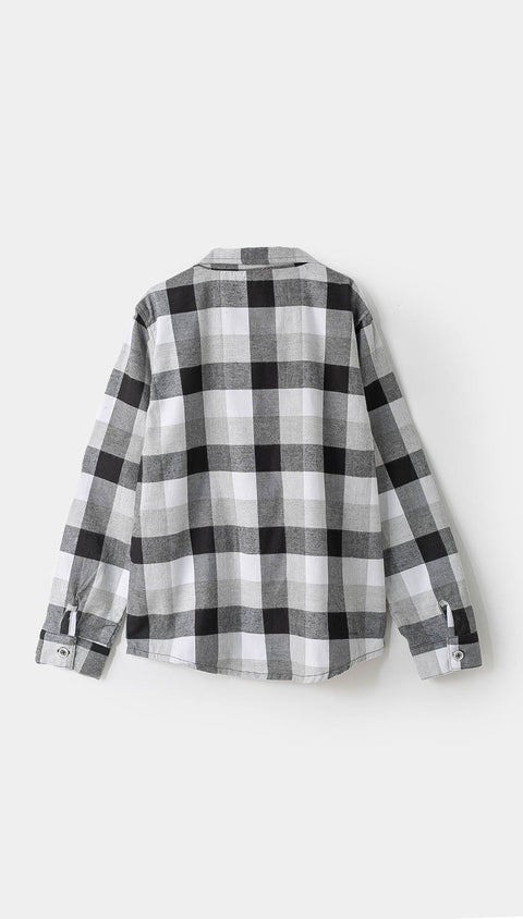 Camisa manga larga para niño color gris claro