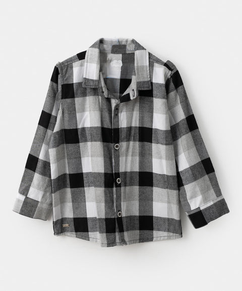 Camisa manga larga para bebé niño color gris claro