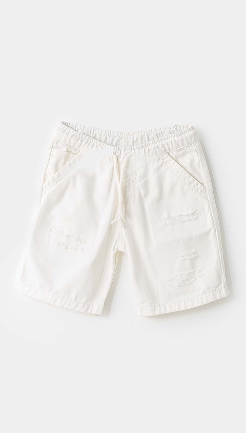 Bermuda para bebé niño color blanco