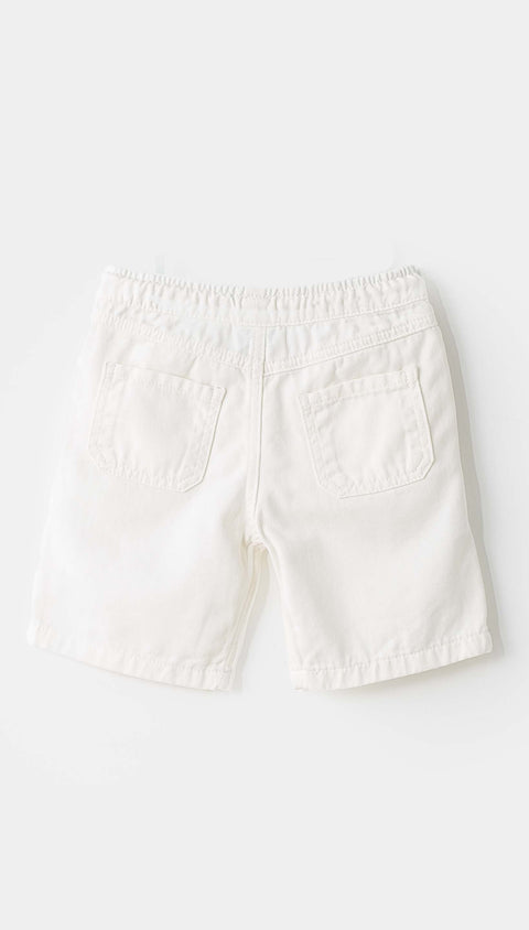 Bermuda para bebé niño color blanco